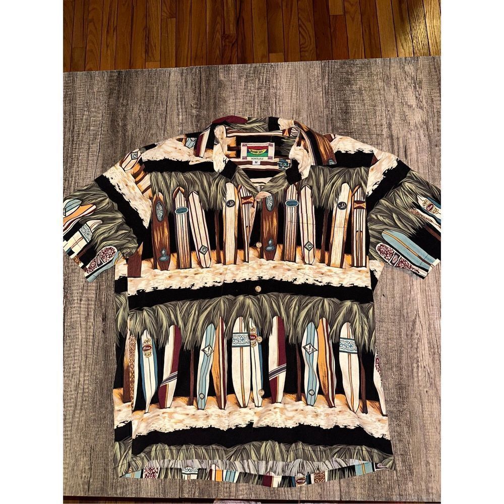 Banana Jack Honolulu Short sleeve Hawaiian Shirt Surfboards men’s Medium